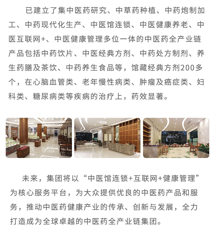 未來，豐綠源將以“中醫(yī)館連鎖＋互聯(lián)網(wǎng)＋健康管理”為核心服務(wù)平臺，為大眾提供優(yōu)良的中醫(yī)藥產(chǎn)品和服務(wù)，推動中醫(yī)藥健康產(chǎn)業(yè)的傳承、創(chuàng)新與發(fā)展，全力打造成為卓越的中醫(yī)藥全產(chǎn)業(yè)鏈企業(yè)。